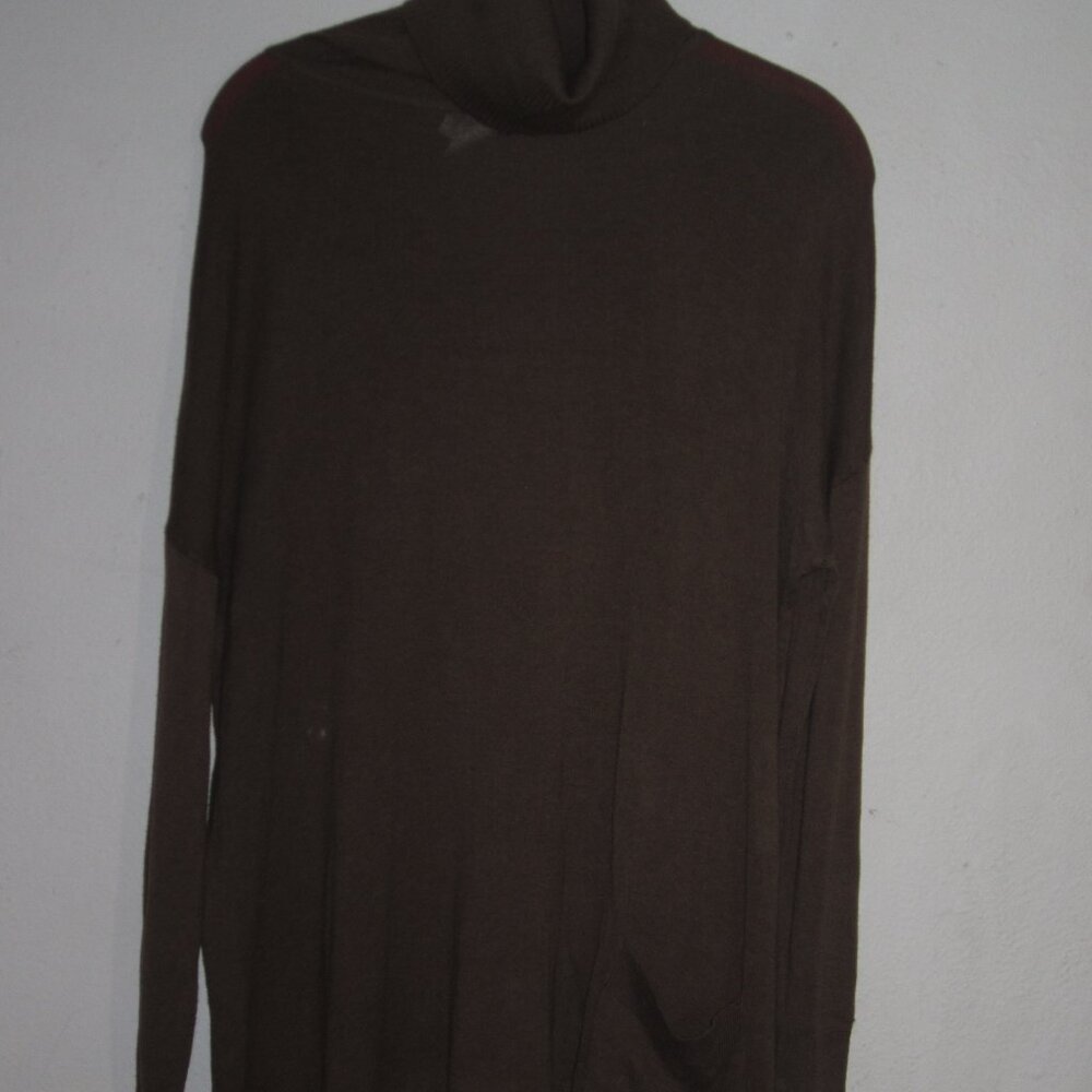 DG2 Diane Gilman Brownish-Green Turtleneck Sweater W/ Matching Straight-leg Pant